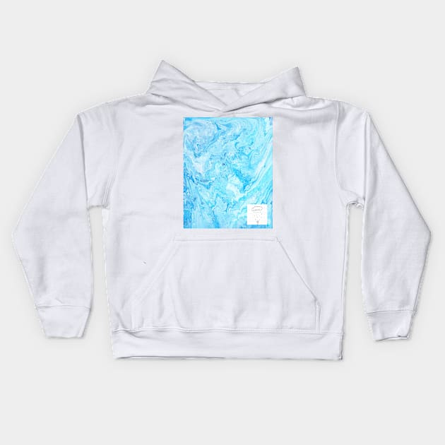 Blue Acrylic Painting Kids Hoodie by alexisnicolette